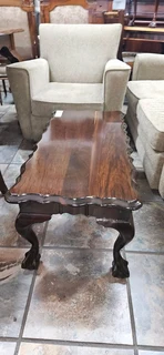 Imbuia Ball and Claw Rectangular Coffee Table