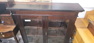 Oregon Pine Ebonized 2-door Bookcase