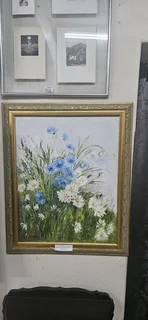 Oil Painting of Flowers by Thompson