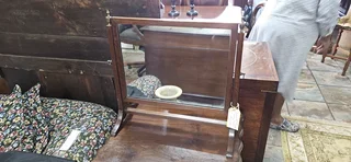 Georgian Style Mahogany Shaving Mirror