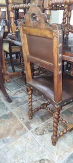 8 x 19thC French Walnut Barley-twist Dining Chairs EACH
