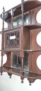 Edwardian Walnut Wall Cabinet