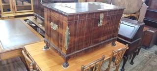 Imbuia Ball and Claw Brass-mounted Kist