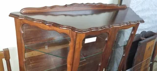 Imbuia Trapezoid Display Cabinet