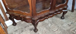 Imbuia Trapezoid Display Cabinet