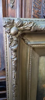 Antique Oil Painting in Baroque Frame