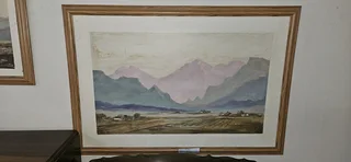 Piet Van Blommestein: Cape Mountain Scene