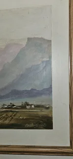 Piet Van Blommestein: Cape Mountain Scene