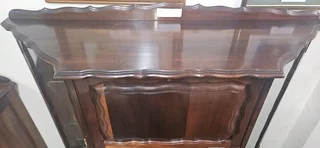 Imbuia Trapezoid Liquor Cabinet