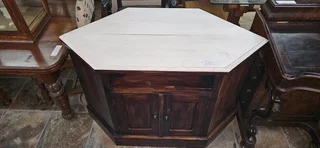 Teak Corner TV Cabinet