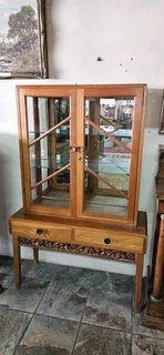 Oak Retro Display Cabinet