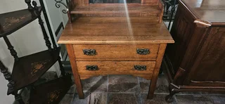 Oak 2-drawer Dressing Table