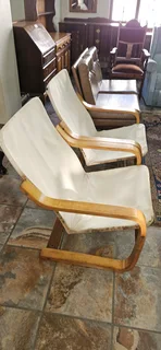 2 x Retro Scandi Style Recliners EACH