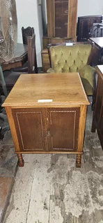 Oak Bobbin Canteen Cabinet