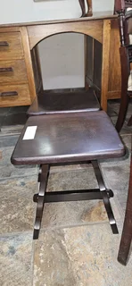 2 x Imbuia Square Milkmaid Side Tables EACH