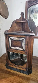 Edwardian Inlaid Rosewood Corner Cabinet