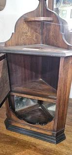 Edwardian Inlaid Rosewood Corner Cabinet