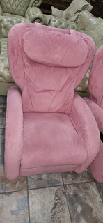 2 x Fabric Recliners Pink EACH