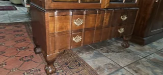 Imbuia Gabled Display Cabinet