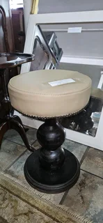 Mahogany Leather-top Stool