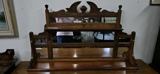 Edwardian Oak Overmantle