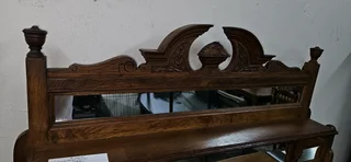 Edwardian Oak Overmantle