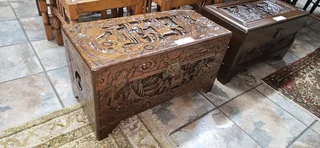 Oriental Carved Camphor Chest