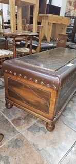 2 x Mahogany and Leather Ottoman Benches EACH