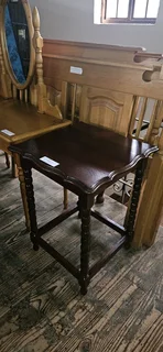 Teak Bobbin Lamp Table