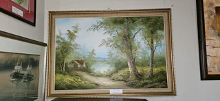 Oil Landscape of Forest Scene