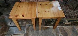 2 x Oregon Pine Side Tables EACH