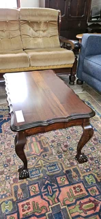 Imbuia Ball and Claw Coffee Table