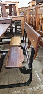 Mahogany and Tubular Steel Vintage Desk