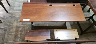 Mahogany and Tubular Steel Vintage Desk