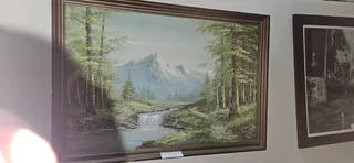 Acrylic Mountainside Scene