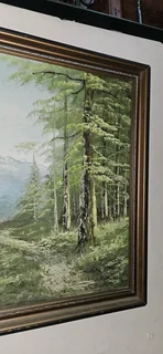 Acrylic Mountainside Scene