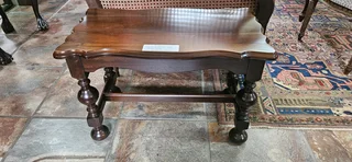 Stinkwood Turned-leg Side Table x 1