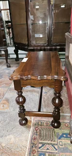 Stinkwood Turned-leg Side Table x 1