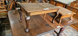 Stinkwood Rattan-paneled Stool