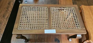 Stinkwood Rattan-paneled Stool