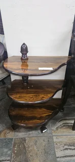 Stinkwood 3-tier Shelved Stand