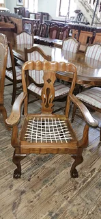 Kiaat Riempie Fifties Armchair x 1