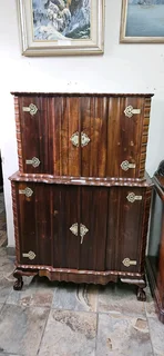 Imbuia 4-door Liquor Cabinet