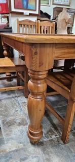 Oregon Pine Square 8-seater Table ➕️ 8 x Chairs