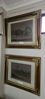 2 x Ornately Framed Antique Etchings EACH