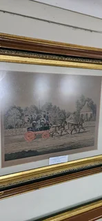 2 x Ornately Framed Antique Etchings EACH