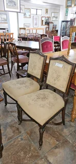 2 x Edwardian Walnut Hall Chairs EACH
