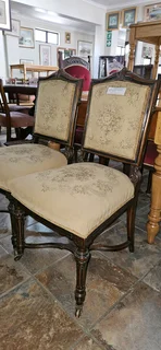 2 x Edwardian Walnut Hall Chairs EACH