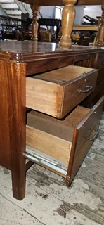 Mid-century Mahogany Leather-top Desk