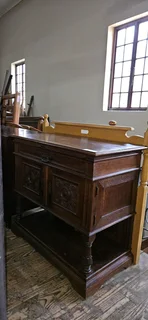 19thC French Oak Carved Cabinet